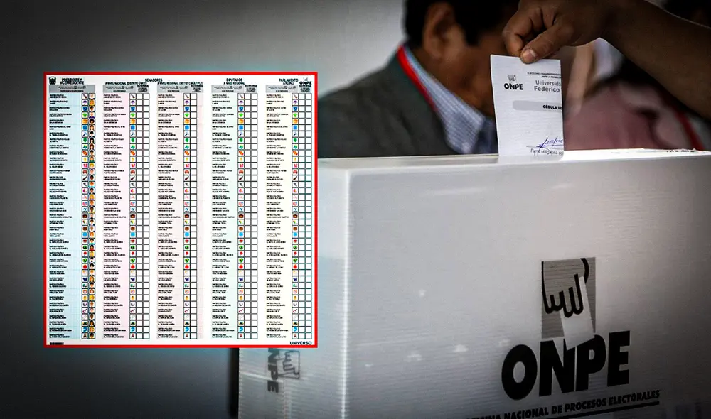Cédula de las elecciones generales de 2026 será la más grande de la historia. Foto: composición LR Cédula de las elecciones generales de 2026 será la más grande de la historia. Foto: composición LR