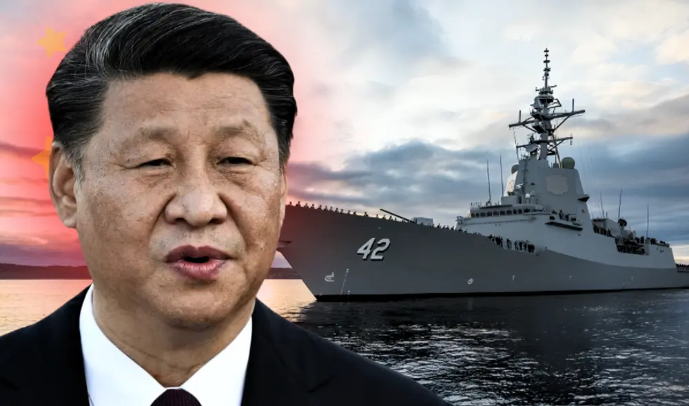 Buques de guerra cruzaron el estrecho bajo estricta vigilancia del EPL chino. Foto: AFP/Armada de Australia Buques de guerra cruzaron el estrecho bajo estricta vigilancia del EPL chino. Foto: AFP/Armada de Australia