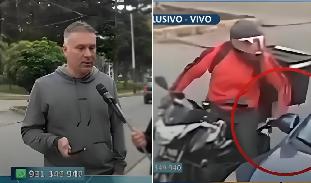 Leao Butrón denunció frente a cámaras que el automóvil de su hermano sufrió daños ocasionados por un repartidor de delivery.