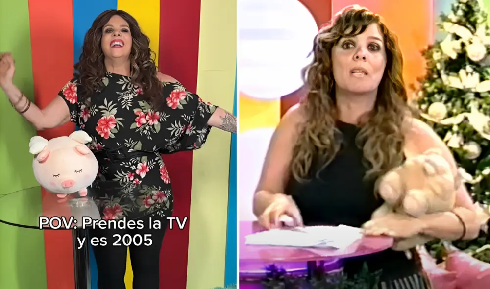 Johanna San Miguel hizo una recreación del programa de espectáculos que conducía en América TV.