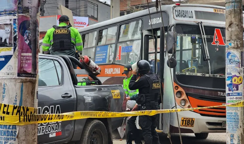 Asesinan a chofer de la línea ‘Nueva América’ en SJM frente a pasajeros. Foto: Kevinn García