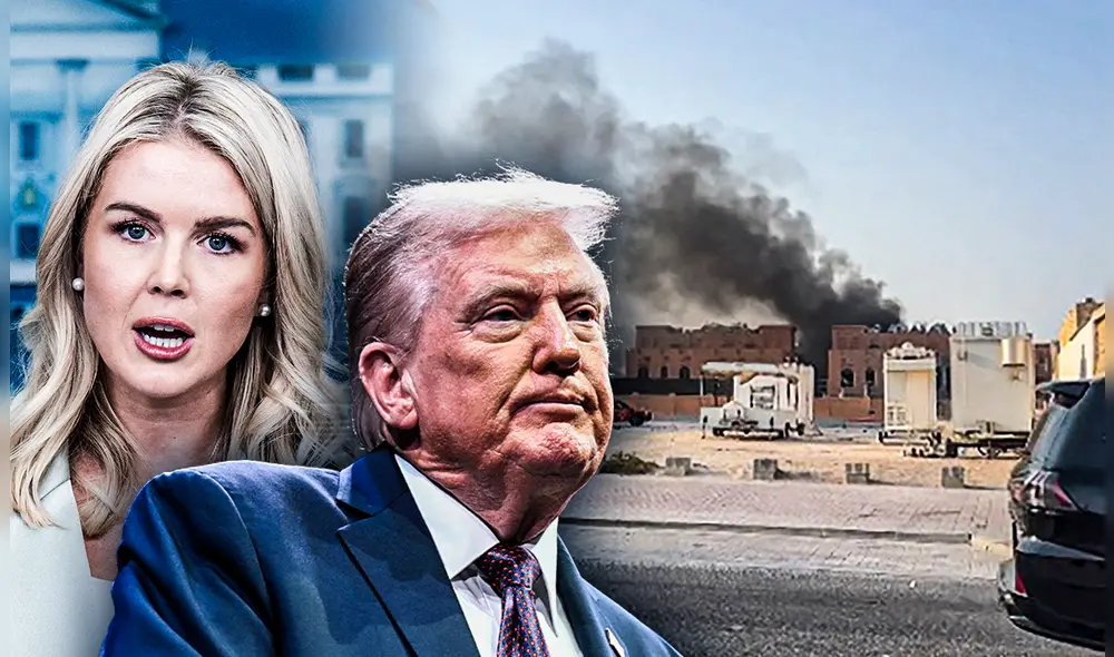 Leavitt explicó que el Ejército estadounidense alertó a la Administración Trump sobre el bombardeo. Foto: Composición LR/AFP. Leavitt explicó que el Ejército estadounidense alertó a la Administración Trump sobre el bombardeo. Foto: Composición LR/AFP.