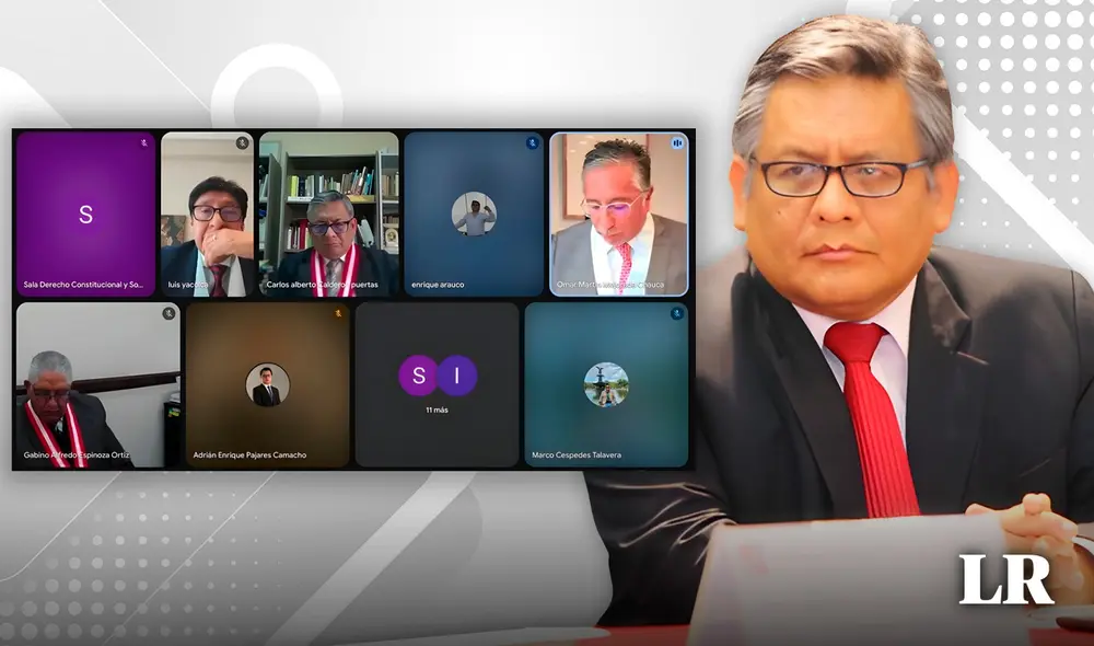 Evidencia. La sesión virtual de la Primera Sala de Derecho Constitucional y Social Permanente no contó con la presencia de todos los vocales. Foto: La República