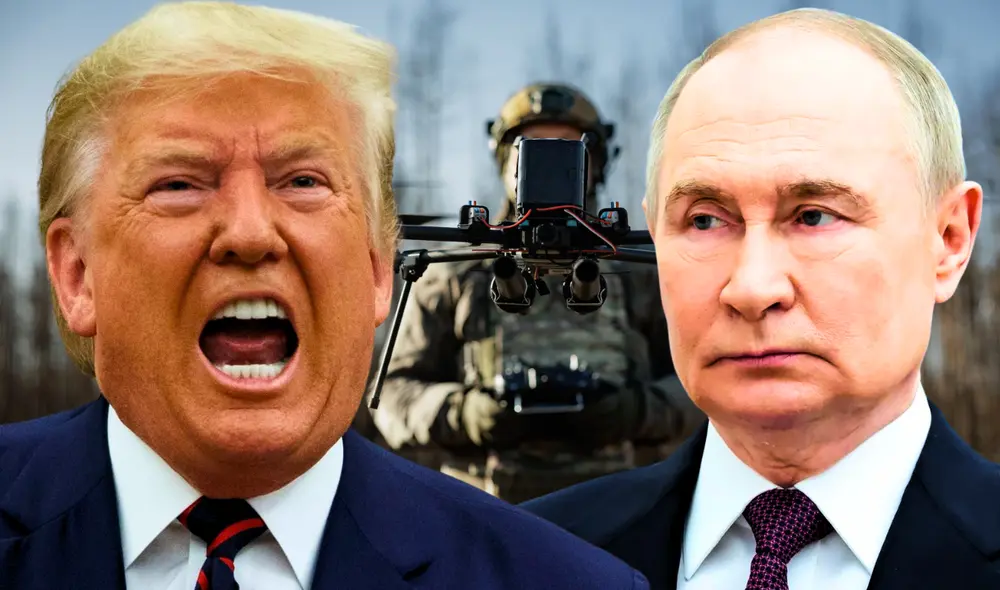 Donald Trump alerta sobre violaciones del espacio aéreo polaco por drones rusos. Foto: AFP