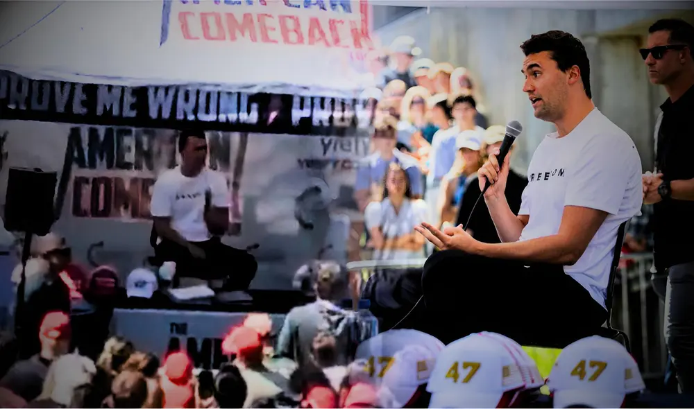 Charlie Kirk, aliado de Trump, muere baleado en un evento en Utah, Estados Unidos.