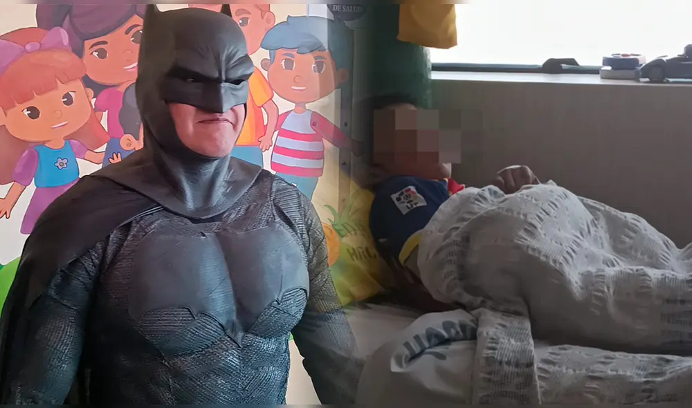 Médico se disfraza de Batman para iniciar una colecta por adolescente que necesita ser trasladado al Instituto de Salud del Niño. Foto: Luis Álvarez, La República Médico se disfraza de Batman para iniciar una colecta por adolescente que necesita ser trasladado al Instituto de Salud del Niño. Foto: Luis Álvarez, La República