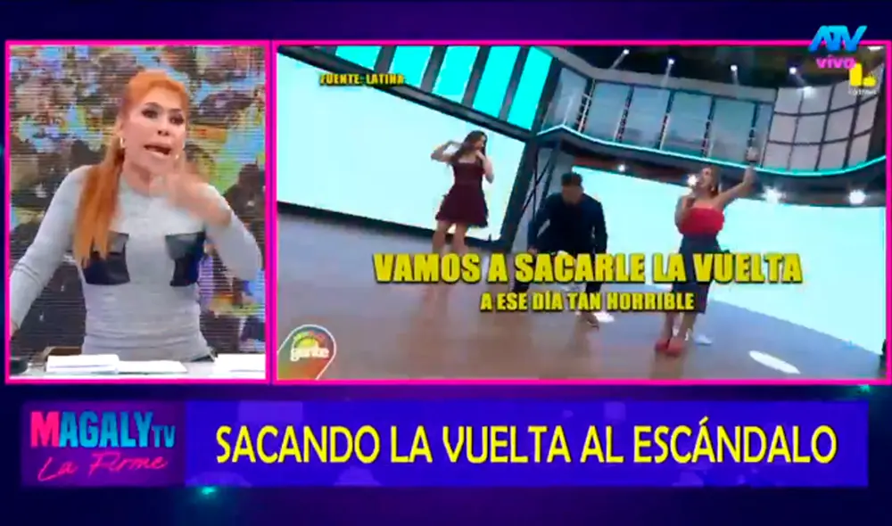 Magaly Medina se burló del rating conseguido por 'Arriba mi gente' pese a toda la polémica con Maju Mantilla. Foto: ATV.