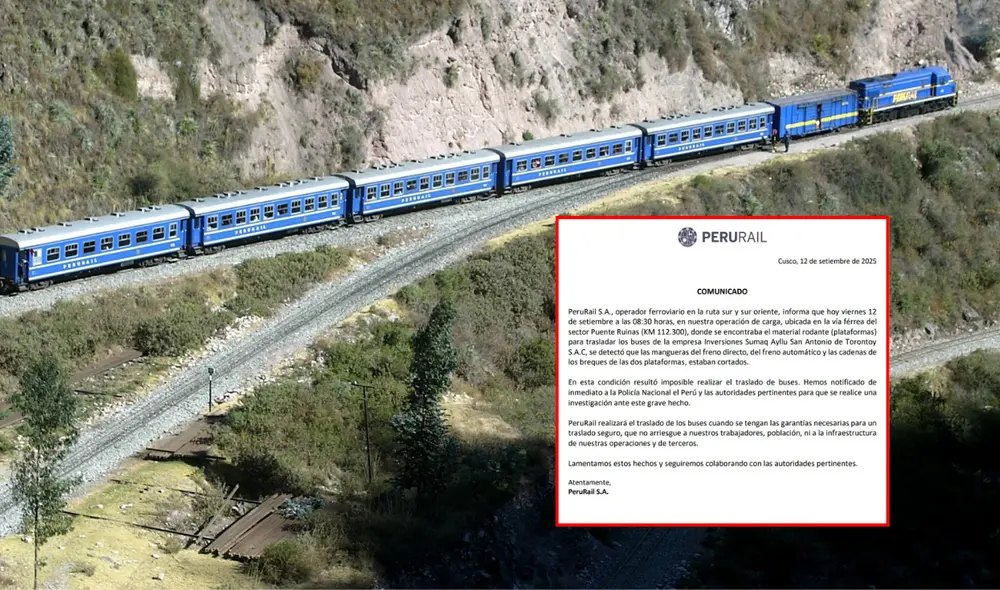 PeruRail suspende traslado de buses a Machu Picchu