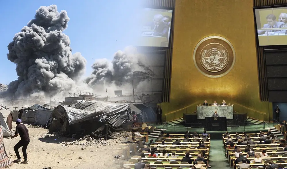 La Asamblea General de la ONU aprueba una resolución que respalda la creación de un Estado palestino independiente. Foto: composición LR/AFP