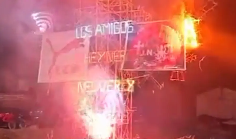 Policía investiga presencia de controvertidos logotipo en fiesta patronal. Foto: difusión. Policía investiga presencia de controvertidos logotipo en fiesta patronal. Foto: difusión.