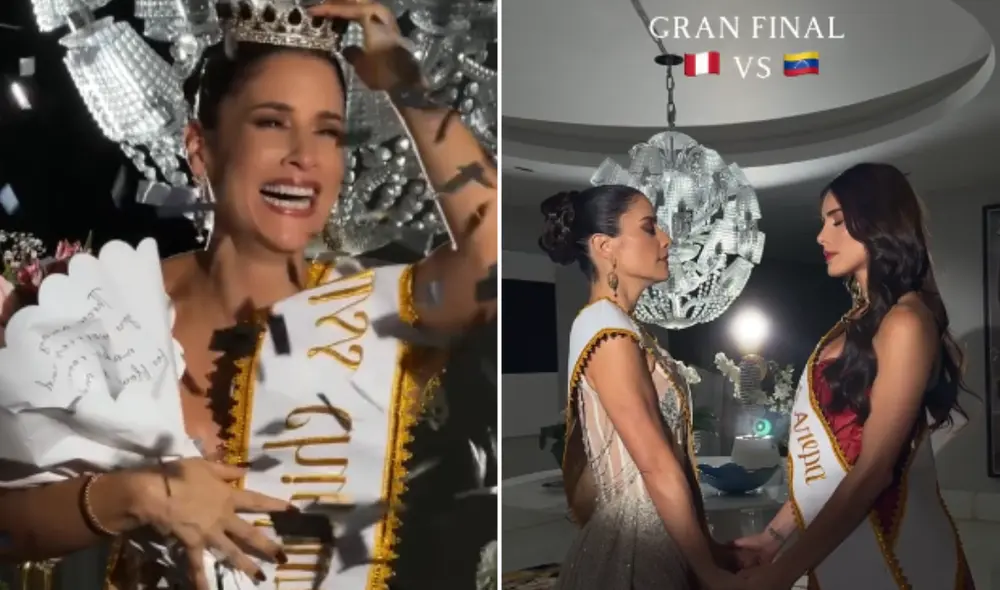 María Pía Copello recrea victoria de Perú al estilo de un certamen de belleza. Foto: composición LR/difusión/TikTok