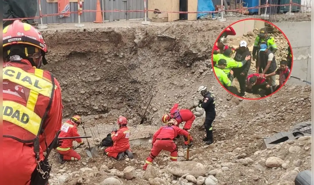 Derrumbe en construcción de vivienda multifamiliar en San Borja deja tres obreros fallecidos.