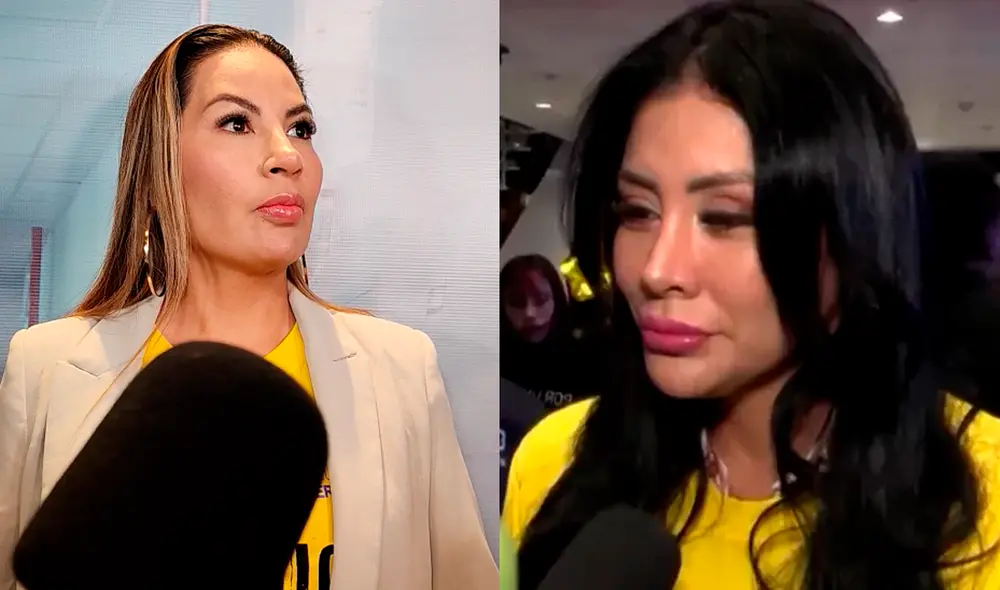 Al ser consultada sobre disculparse, Vanessa Pumarica respondió que no lo haría, argumentando que no tiene por qué pedir perdón por su papel como tercero en el romance de Cueva con Pamela Franco. Foto: Sandy Carrión-La República/captura América TV