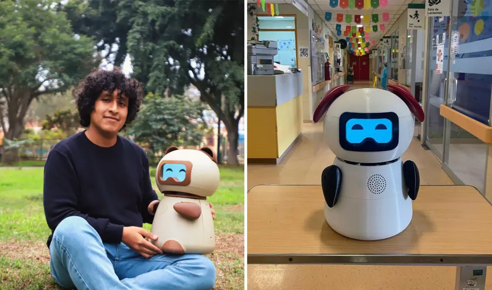 Sebastián Caballa, ingeniero de la PUCP, creó el robot Ropi para ayudar a niños en el INS de San Borja.