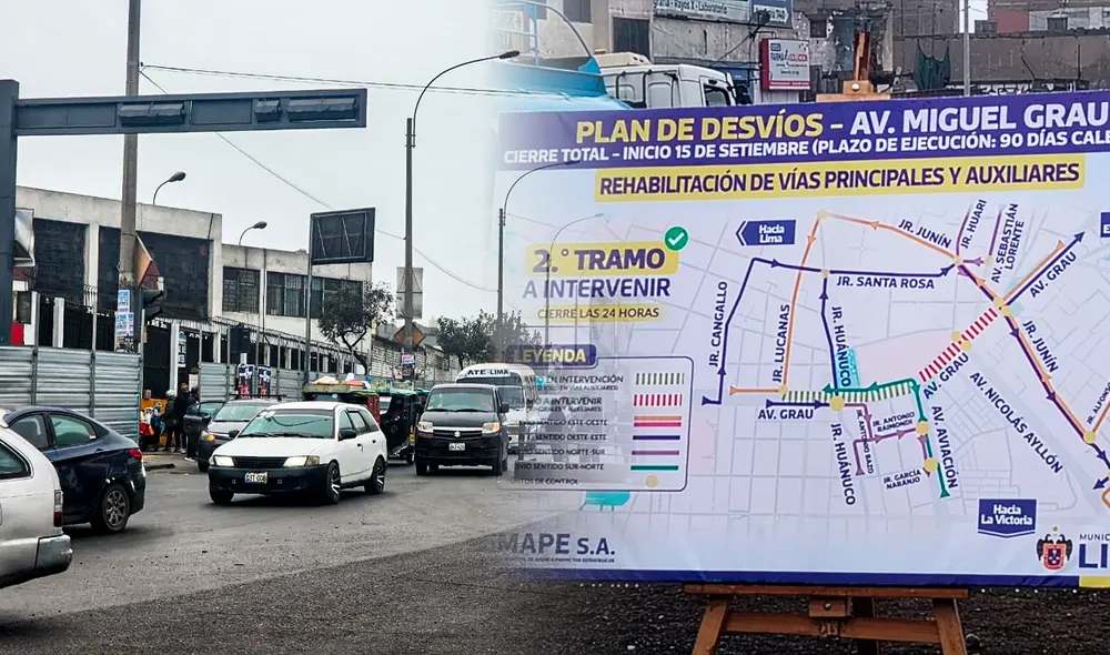 Conoce los desvíos por la obra Vía Expresa Grau desde este 15 de septiembre. Foto: Composición LR/JazmínCeras