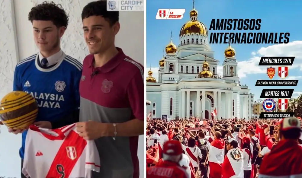 Perú enfrentará a Rusia el 12 de noviembre y seis días después hará lo propio con Chile. Foto: composiciónLR/Cardiff City/La Bicolor Perú enfrentará a Rusia el 12 de noviembre y seis días después hará lo propio con Chile. Foto: composiciónLR/Cardiff City/La Bicolor