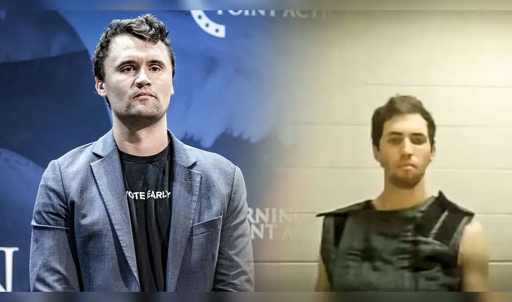 Tyler Robinson, de 22 años, fue imputado por el homicidio agravado del activista conservador Charlie Kirk en un evento público en Utah. Foto: composición LR/AFP
