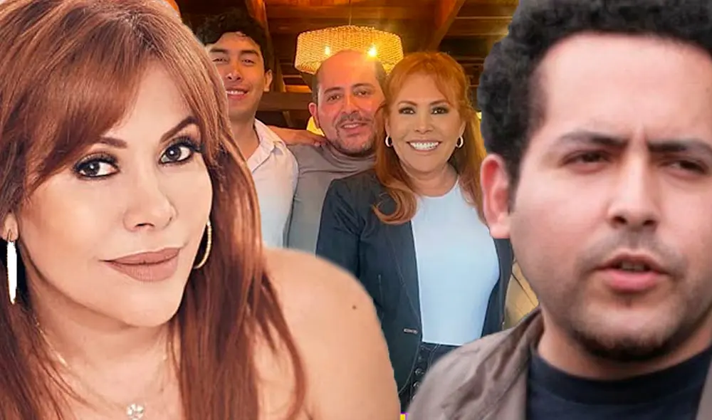 Magaly Medina y su hijo Gianmarco no se muestran juntos en redes con regularidad. Foto: Composición LR/Captura/Instagram/Captura/YouTube