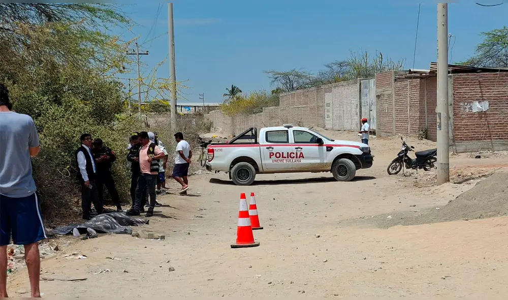 Policía llegó al lugar de los hechos para investigar el caso. Foto: Sullana Noticias