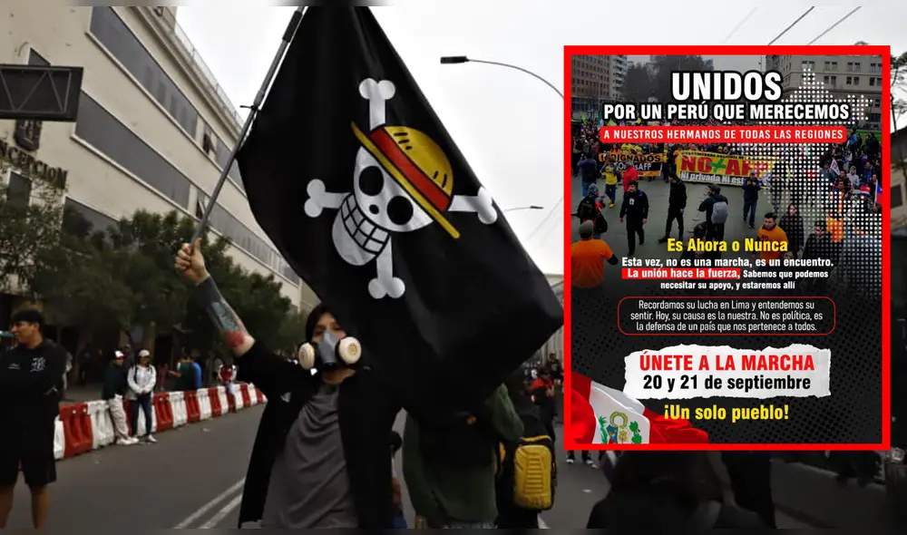 Marcha convocada para el 20 y 21 de setiembre. Foto: composición LR/ Sebastián Blanco Salazar