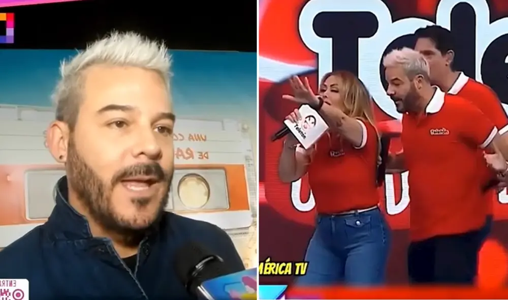 Gisela Valcárcel y Adolfo Aguilar protagonizaron curioso momento en la Teletón. Foto: Composición LR/Amor y fuego/América TV.