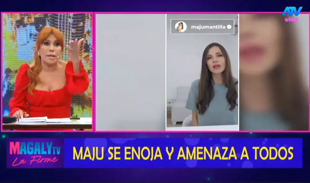 Magaly Medina volvió a tocar el tema de Maju Mantilla en su programa. Foto: ATV. Magaly Medina volvió a tocar el tema de Maju Mantilla en su programa. Foto: ATV.