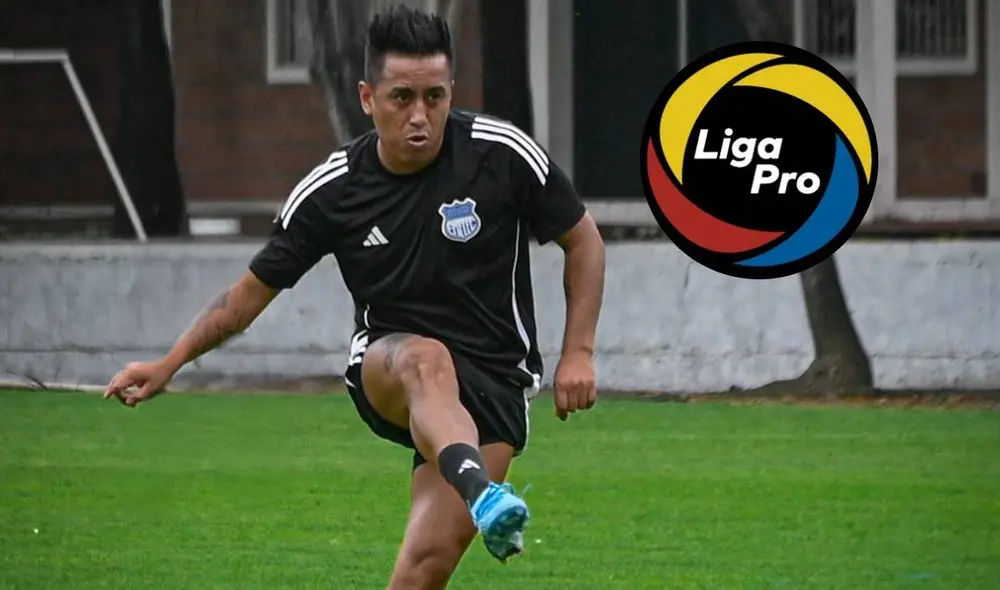 Christian Cueva fue titular en la derrota ante Barcelona SC. Foto: composición LR/Club Sport Emelec