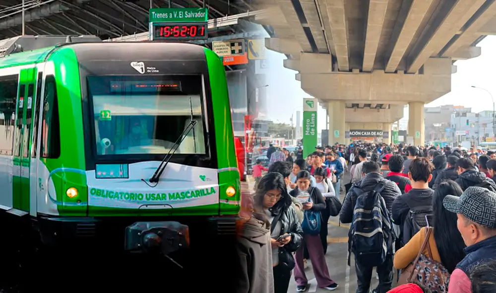 Demoras en la Línea 1 del Metro de Lima. Foto: Composición LR Demoras en la Línea 1 del Metro de Lima. Foto: Composición LR
