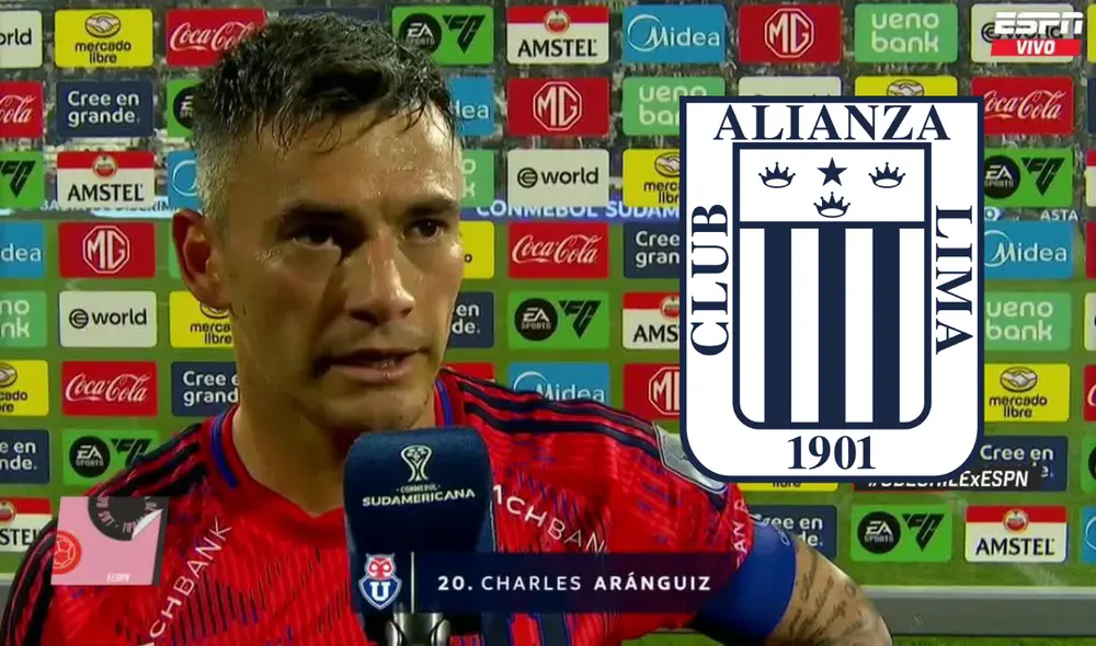 Charles Aránguiz fue titular en el empate de Alianza Lima ante la U. de Chile. Foto: composición LR/captura de ESPN