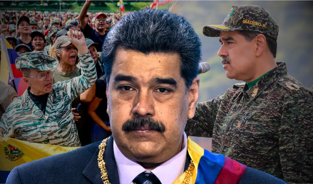 Maduro implementa programa de capacitación militar en comunidades venezolanas. Foto: AFP