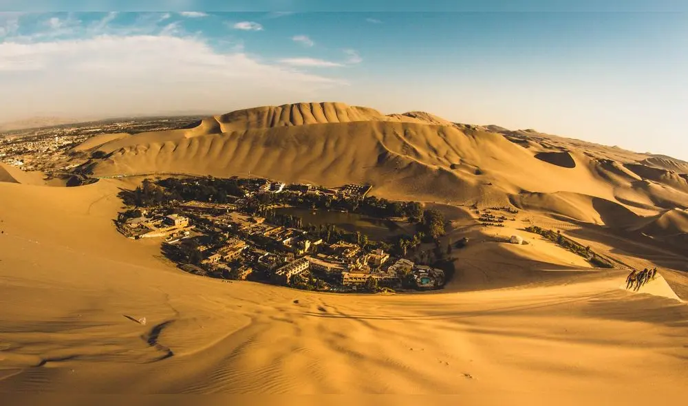 Oasis de Huacachina, en el corazón del desierto de Ica. Foto: Difusión Oasis de Huacachina, en el corazón del desierto de Ica. Foto: Difusión
