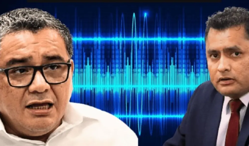 Nuevos audios entre Santiváñez y 'Culebra' son validados por expertos | Composición: LR. Nuevos audios entre Santiváñez y 'Culebra' son validados por expertos | Composición: LR.