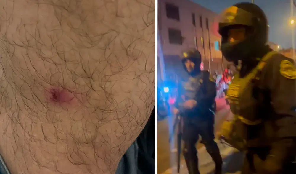 Perfiodistas son agredidos por oficiales de la policía. Foto: composición LR