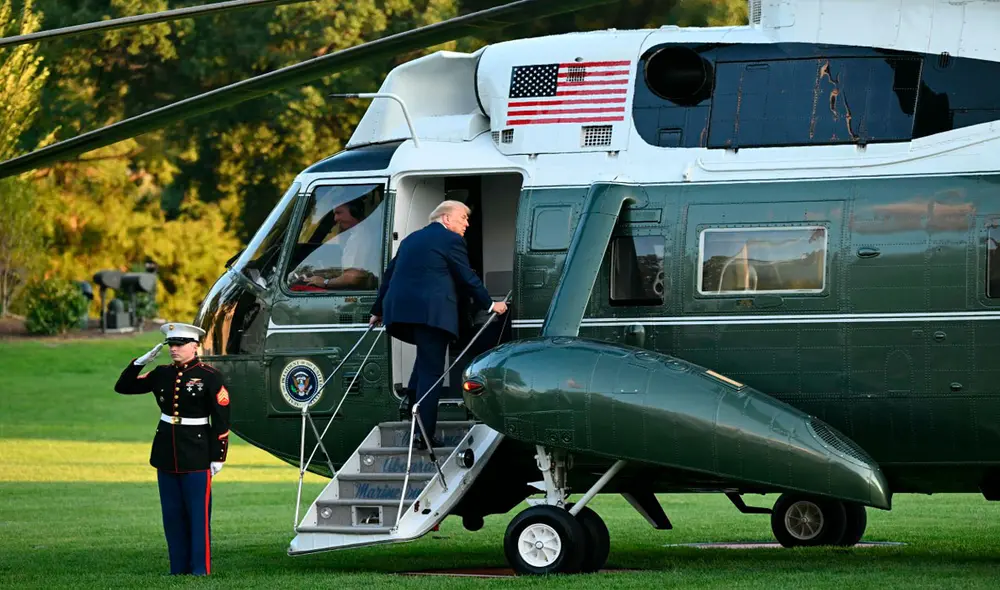 Donald Trump iba a bordo del helicóptero mientras ocurrió el incidente. Donald Trump iba a bordo del helicóptero mientras ocurrió el incidente.