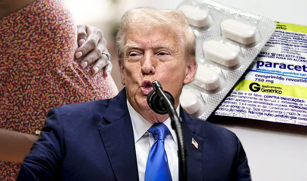 Donald Trump generó controversia al sugerir un posible vínculo entre el paracetamol durante el embarazo y el autismo. Foto: composición LR/AFP