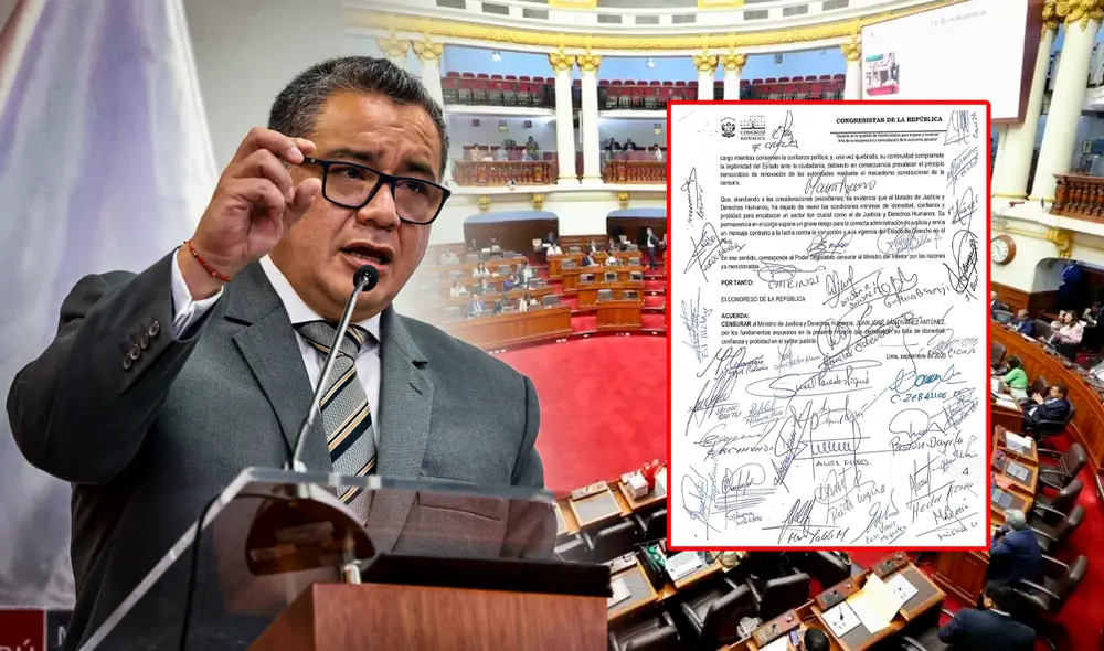 Moción de censura contra Juan José Santiváñez será debatida en el Pleno. Foto: composición LR Moción de censura contra Juan José Santiváñez será debatida en el Pleno. Foto: composición LR