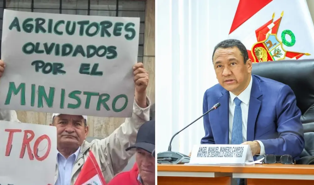 Durante el Foro del Agua en Perumin 37, el ministro Ángel Manero dijo que la visión del gobierno es darle prioridad a la minería sobre la agricultura en el uso del agua. Foto: composición LR/Achivo LR/Midagri