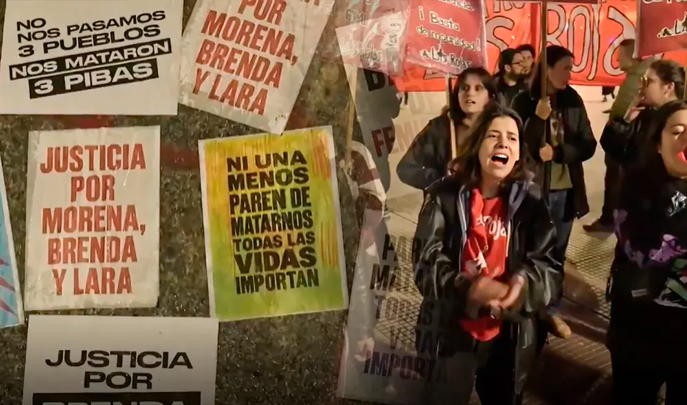 La movilización en Argentina ocurrió tras el hallazgo de los cuerpos de tres jóvenes desaparecidas desde el 19 de septiembre. La movilización en Argentina ocurrió tras el hallazgo de los cuerpos de tres jóvenes desaparecidas desde el 19 de septiembre.