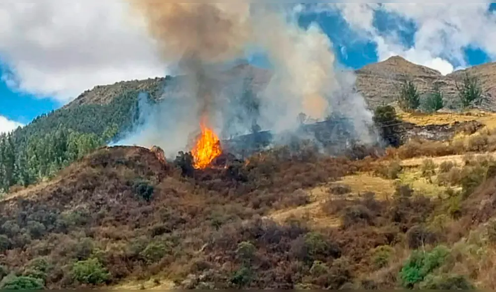 Más del 95% de los incendios forestales son ocasionados por actividades humanas, dice funcionario del Indeci. Foto: Difusión