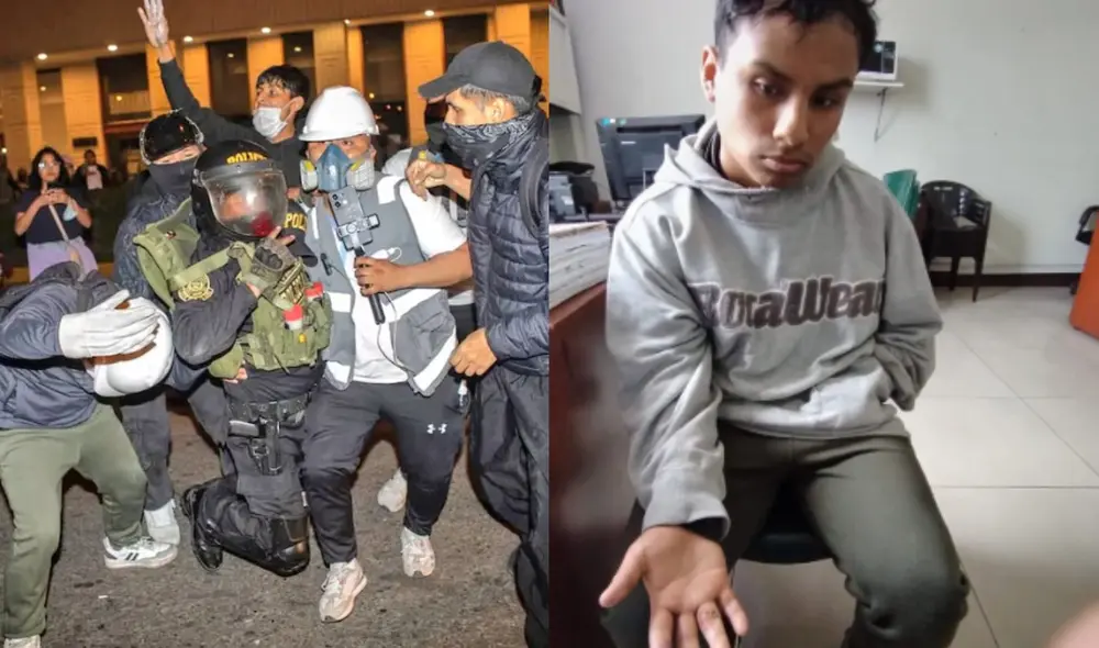 Samuel Rodríguez, el joven que auxilió a un policía en protestas de la Generación Z | Foto: composición LR.