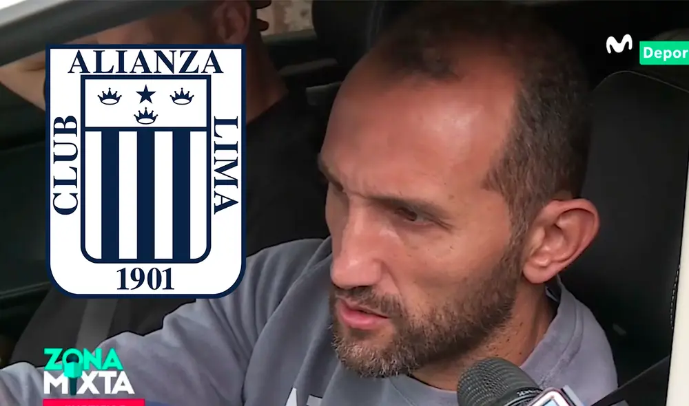 Hernán Barcos fue titular en el Alianza Lima vs. U. de Chile. Foto: composición LR/captura de Movistar Deportes
