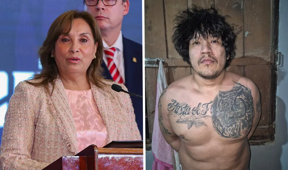 Dina Boluarte adjudica captura de Erick Moreno a Policía peruana. Foto: composición LR