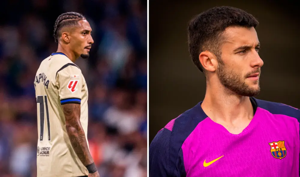 Raphina y Joan García son titulares en el esquema del DT Hansi Flick. Foto: composición de LR/FC Barcelona