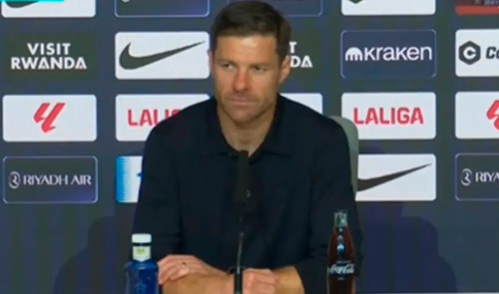 Xabi Alonso llevaba seis victorias al hilo en LaLiga antes de este partido contra Atlético de Madrid. Foto: captura de Real Madrid TV
