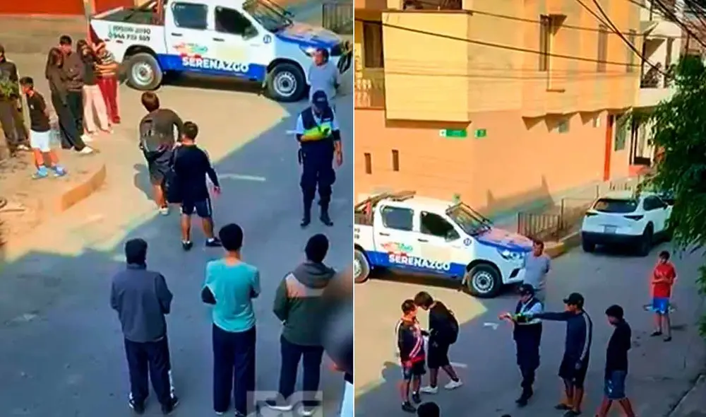 El personal de Serenazgo de San Juan de Lurigancho llegó al lugar donde los vecinos tomaban represalias contra los ladrones para restablecer el orden en la zona.