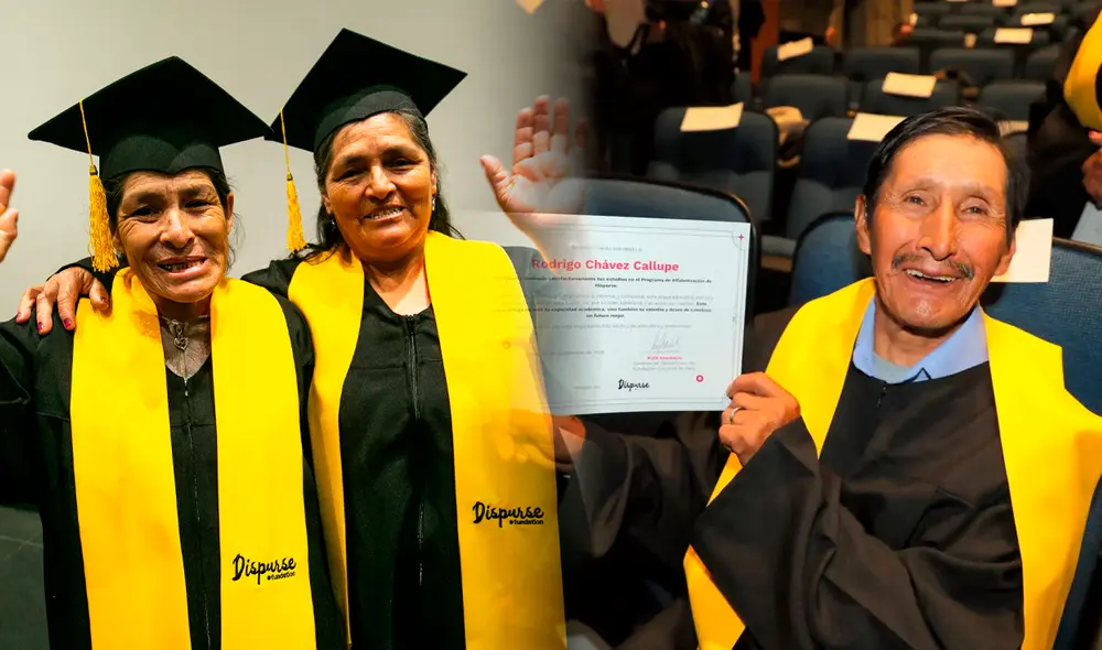 Estudiantes peruanos que pertenecen al programas como Pensión 65 vencieron al analfabetismo. Foto:  Fundación Dispurse