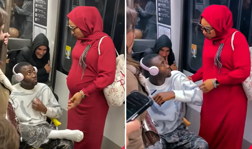Reacciones divididas ante reclamo de mujer embarazada por asiento en el Metro