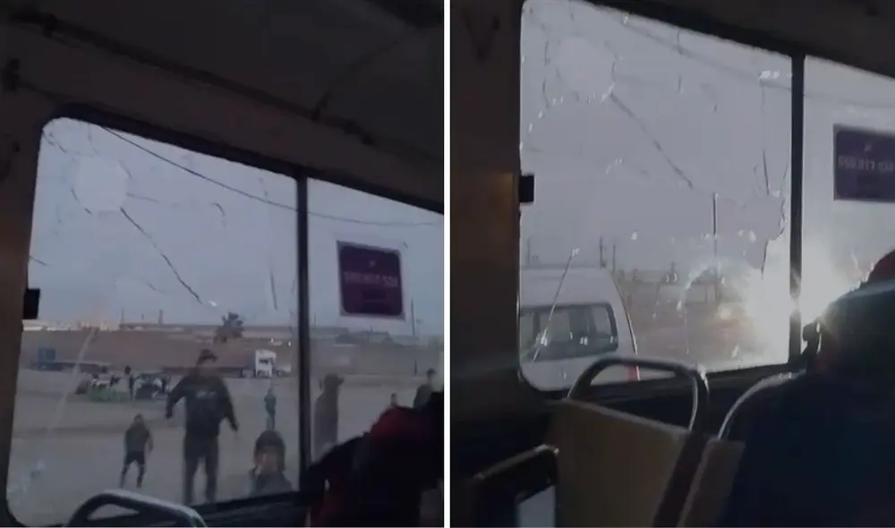 Sujetos atacan bus repleto de pasajeros en el Callao por no acatar paro de transportistas. Sujetos atacan bus repleto de pasajeros en el Callao por no acatar paro de transportistas.