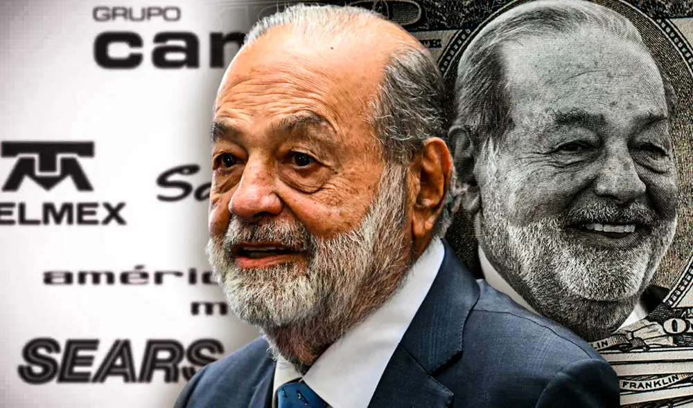 Carlos Slim encabeza un vasto imperio empresarial con casi 300 compañías bajo su control. Foto: Composición LR/AFP.