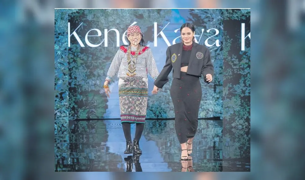 Olinda Silvano al lado de la diseñadora Alessandra Durand. Olinda Silvano al lado de la diseñadora Alessandra Durand.